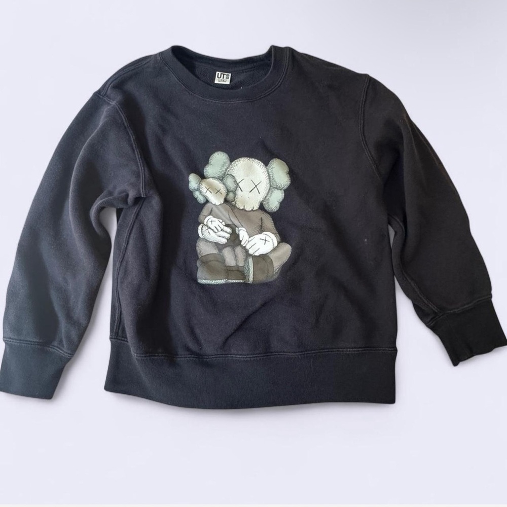KAWS X UNIQLO Black Cotton Sweatshirt